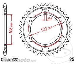 JT SPROCKETS Couronne 60 Dents Pas 428