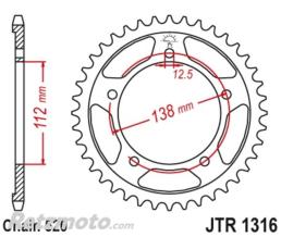 Kit cha�ne XADV 750 Honda JT/JT 520HDS 17/38 standard - couronne standard