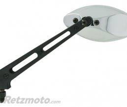 FAR R�troviseur Universel M8 + M10 Bras Noir / R�tro Alu poli R�versible Gauche/Droit