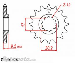 Kit cha�ne KTM SX65 DID 420 type NZ3 14x48 (couronne standard)