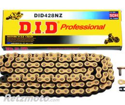 Cha�ne de transmission D.I.D 428 NZ or/noir 132 maillons