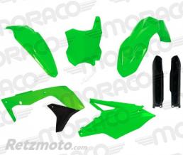 RTECH Kit plastique Kawasaki 6 pi�ces Vert fluo
