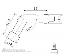 Antiparasite VB10F NGK 120� sans olive