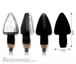 Clignotants BIHR Tri LED court noir universel