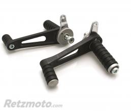 Commandes universelles repose-pied fixe caoutchouc acier noir �10mm