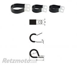 Serre-c�ble BIHR inox caoutchouc fin �19,1mm 10 pi�ces