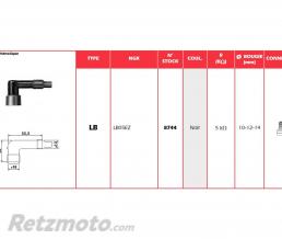 Anti-parasite NGK LB05EZ noir pour bougie avec olive