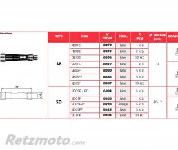 Anti-parasite NGK SD01F noir pour bougie sans olive