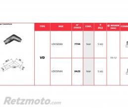 Anti-parasite NGK VD05FMH noir pour bougie sans olive