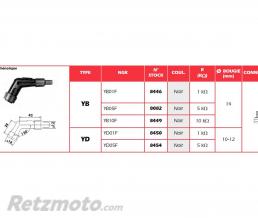 Anti-parasite NGK YB05F noir pour bougie sans olive