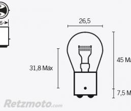 Boite de 10 ampoules 6V 21/5W P21