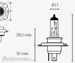 Boite de 10 ampoules V PARTS H4 12V60/55W