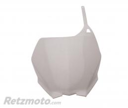 Plaque num�ro frontale UFO blanc Yamaha YZ125/250