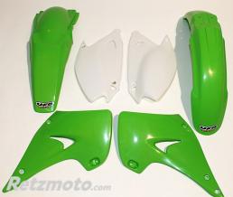 Kit plastique UFO couleur origine vert/blanc Kawasaki KX125/250
