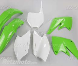 UFO Kit plastique UFO couleur origine vert/blanc Kawasaki KX250F