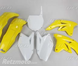 Kit plastique UFO couleur origine jaune/blanc Suzuki RM-Z250