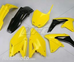 Kit plastique UFO couleur origine (2014) jaune/noir Suzuki RM-Z450