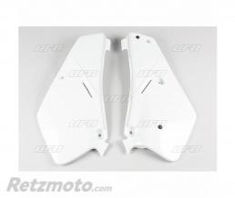 Plaques lat�rales UFO blanc Suzuki RM80