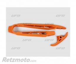 UFO Kit patin de bras oscillant + patin de cha�ne inf�rieur UFO orange KTM
