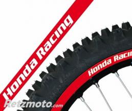 D�co de jante BLACKBIRD Replica Honda Racing rouge universelle