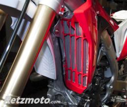 Cache radiateur grande capacit� RACETECH blanc Honda CRF450R/450RX