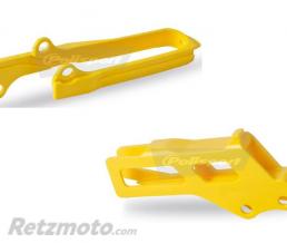 Kit guide cha�ne + patin de bras oscillant POLISPORT jaune Suzuki