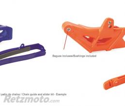 Kit guide cha�ne + patin de bras oscillant POLISPORT noir Honda CRF