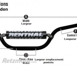 Guidon �22,2mm sans barre RENTHAL Road Wide argent