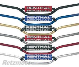 Guidon �22,2mm avec barre RENTHAL Classic MX argent/mousse noire Suzuki RM125/250
