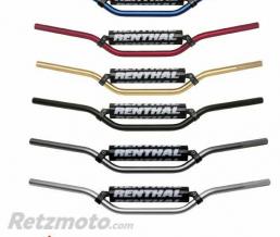 Guidon �22,2mm avec barre RENTHAL Classic Mini MX argent/mousse noire KTM SX85
