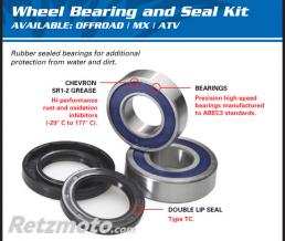 Kit roulements de roue arri�re Kawasaki KX125/250/450