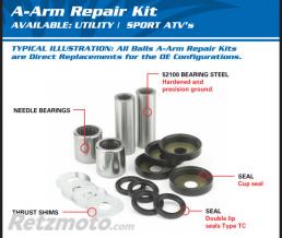 Kit reconditionnement de triangle sup�rieur ALL BALLS Honda TRX680