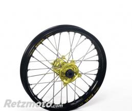 Roue arri�re compl�te HAAN WHEELS 19x1,85x36T jante noire/moyeu jaune Suzuki RM125