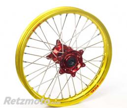 HAAN WHEELS Roue avant compl�te HAAN WHEELS 21X1.60 jante jaune/moyeu rouge Suzuki