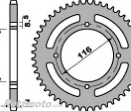 Couronnes acier PBR 50 dents cha�ne 428 Kawasaki KX85