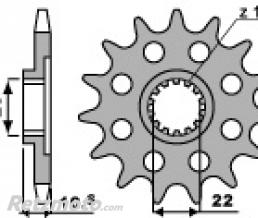Pignon 15 dents PBR cha�ne 525 MV AGUSTA F4 BRUTALE