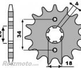 Pignon 17 dents PBR cha�ne 428 HONDA XLR125R