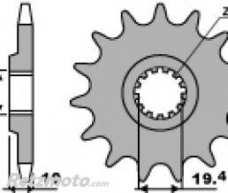 Pignon 14 dents PBR cha�ne 520 SUZUKI RM250