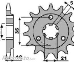 Pignon 15 dents PBR cha�ne 520 SUZUKI DR750S