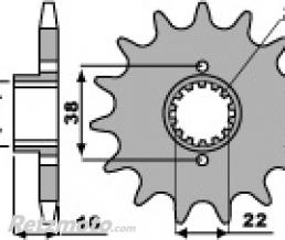 Pignon 14 dents PBR cha�ne 520 Ducati 748/888