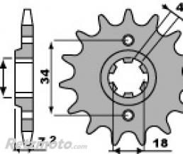 Pignon 12 dents PBR cha�ne 520 HONDA CA125 REBEL