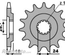 Pignon 15 dents PBR cha�ne 630 Kawasaki GPZ1100