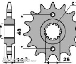 Pignon 15 dents PBR cha�ne 530 Honda VFR800FI V-TEC