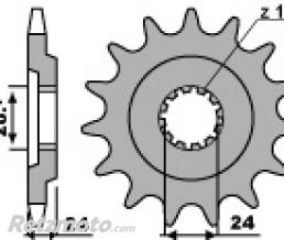 Pignon 17 dents PBR cha�ne 530 Kawasaki ZZR1100