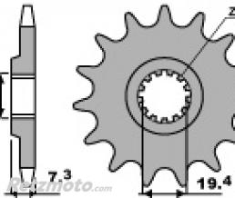 Pignon 16 dents PBR cha�ne 520 SUZUKI GN400