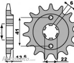 Pignon 16 dents PBR cha�ne 525 Honda VT600C SHADOW J
