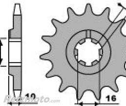 Pignon 13 dents PBR cha�ne 520 HUSQVARNA CR/WR125