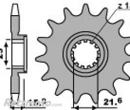 Pignon 15 dents PBR cha�ne 525 Kawasaki ZX6R