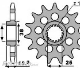 Pignon PBR 16 dents chaine 520 Aprilia RSV 4
