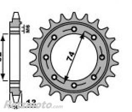 Pignon PBR 22 dents acier type 2196 pas 525 GILERA GP800 APRILIA SRV850